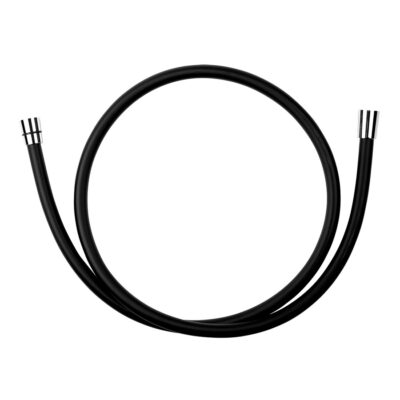 Sprchová hadica, plastová, 150 cm, čierna, BLACK/150,5