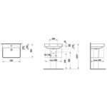 Umývadlo Laufen PRO S 600x465 mm, s otvorom pre batériu/bez prepadu, biela