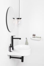 Umývadlo Yard 400 keramické, s otvorom pre batériu/bez prepadu, biela