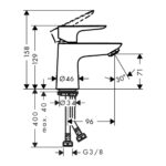 HG Talis E Umývadlová batéria Push-Open 80, chróm, 71701000
