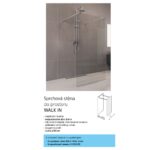 MEREO Novea Sprchová stena WALK IN 130x200 cm, chróm/sklo číre 8 mm