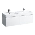 Skrinka pod umývadlo Laufen PRO S 126x45x39 cm, s 2 zásuvkami, biela lesklá