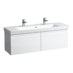 Skrinka pod umývadlo Laufen PRO S 126x45x39 cm, s 2 zásuvkami, biela lesklá