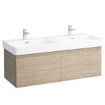 Skrinka pod umývadlo Laufen PRO S 116x45x39,5 cm, s 2 zásuvkami, svetlý dub