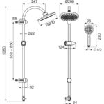 Sprchový set k batérii so spodným vývodom NOVASERVIS, chróm