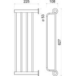Novaservis SMILE Veľký držiak uterákov so závesom, leštený nerez