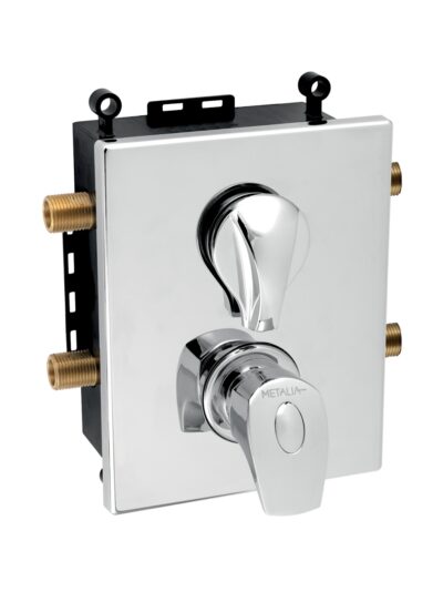 Podomietková termostatická batéria pre 2 spotrebiče METALIA 57, s telesom, chróm