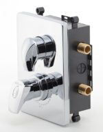 Podomietková termostatická batéria pre 2 spotrebiče METALIA 57, s telesom, chróm