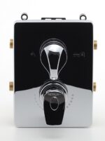 Podomietková termostatická batéria pre 2 spotrebiče METALIA 57, s telesom, chróm