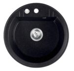 Granitový drez s prepadom 51 cm, grafit