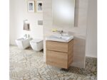 Závesný bidet JIKA Cubito Pure, otvor na batériu, biela