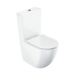 WC kombi Optima RimOff set s doskou SoftClose, biela