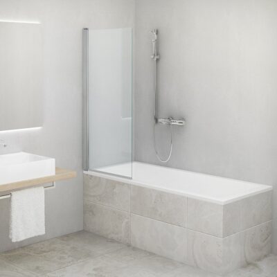 Vaňová zástena obojstranne otvárateľná CI BAE 750/1500 mm, chróm/sklo, číre