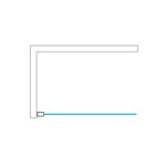Sprchová zástena Walk in AI TWF 1100x2000 mm, čierny elox/sklo Transparent