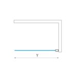 Sprchová zástena Walk in AI TWF 1100x2000 mm, čierny elox/sklo Transparent