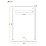 Zrkadlo 600x800 mm, LED osvetlenie a odhmlievanie