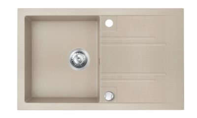 NOVASERVIS Granitový drez s odkvapom 78x48 cm, s prepadom z drezu, piesok