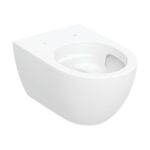 Závesné WC s hlbokým splachovaním Geberit Acanto, uzavretý tvar, TurboFlush: T=53cm, Biela/KeraTec