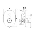 Vaňová podomietková batéria s prepínačom MIO STYLE, chróm