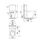 WC misa kapotovaná k stene CUBITO STYLE Vortex, Rimless, biela