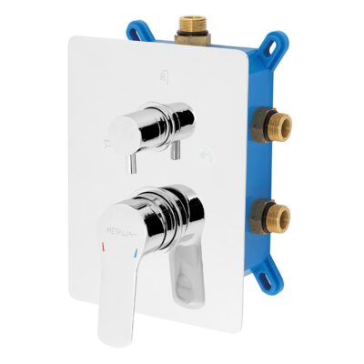 Podomietková batéria s boxom 3 vývody METALIA 54, chróm