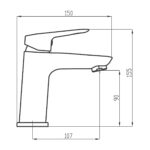 Umývadlová batéria bez výpusti METALIA 54, chróm
