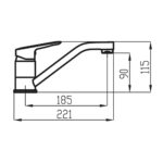 Umývadlová drezová batéria METALIA 54, chróm