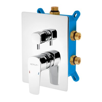 Podomietková batéria s boxom 3 vývody METALIA 58, chróm