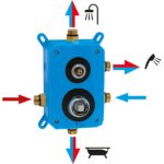 Podomietková batéria s boxom 3 vývody METALIA 58, chróm