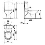 WC kombi misa Jika ZETA, vodorovný odpad, biela