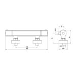 Sprchová termostatická batéria s dolným vývodom METALIA 58, chróm