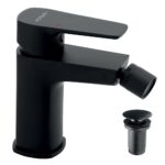 Bidetová batéria s odpadovou súpravou METALIA 58, čierna matná