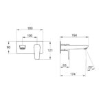 Umývadlová podomietková batéria METALIA 58, čierna matná