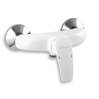 Sprchová nástenná batéria bez príslušenstva METALIA 57, biela/chróm