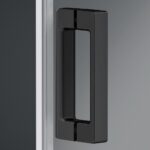 Jednokrídlové sprchové dvere CARIBA LINE CI PIV 1000x2000 mm, čierna/sklo, číre