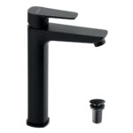 Umývadlová batéria s odpadovou súpravou METALIA 58 Eco, čierna matná