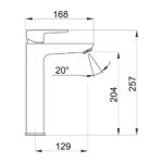 Umývadlová batéria s odpadovou súpravou METALIA 58 Eco, čierna matná