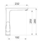 Drezová stojanková batéria METALIA 58, matná čierna