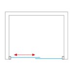Posuvné sprchové dvere do niky CARIBA LINE CI D2L 1300x2000 mm, Brillant/sklo, číre