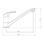 Drezová batéria METALIA 57, biela/chróm