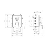 Podomietková batéria s boxom 2 vývody METALIA 57, chróm