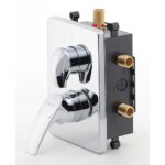 Podomietková batéria s boxom 3 vývody METALIA 57, chróm