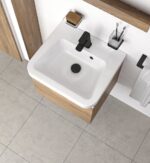 Umývadlová pileta Click-Clack, čierna