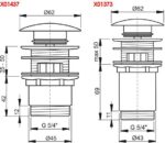 Umývadlová pileta Click-Clack, čierna