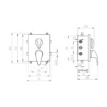 METALIA 55 Podomietková batéria s boxom, 2 vývody, chróm