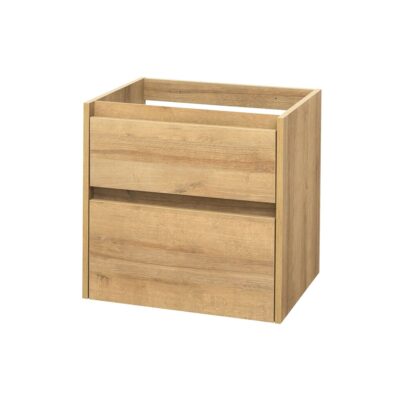 Mereo OPTO Kúpeľňová skrinka, spodná, 2 zásuvky, 61x46 cm, dub Riviera