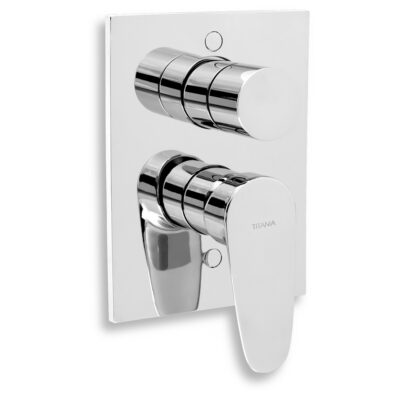 Vaňová a sprchová podomietková batéria s prepínačom Titania SMART, s telesom, chróm