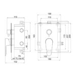 Podomietková batéria s boxom Titania SMART, 3 vývody, chróm