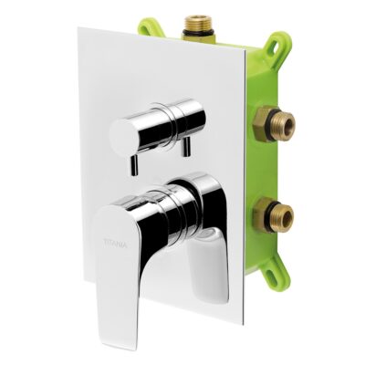 Podomietková batéria s boxom Titania NICE, 3 vývody, chróm