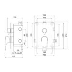 Podomietková batéria s boxom Titania NICE, 3 vývody, chróm